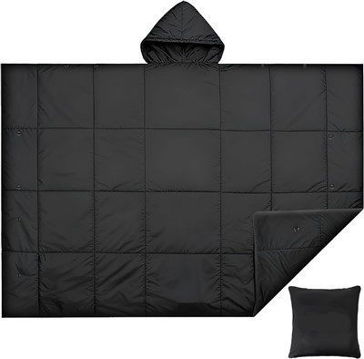 2-in-1 Wearable Puffy Camping Blanket